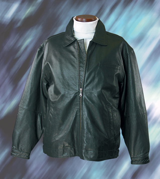 Our Classic Lined Zipper Front Leather Jacket - Click Image to Close